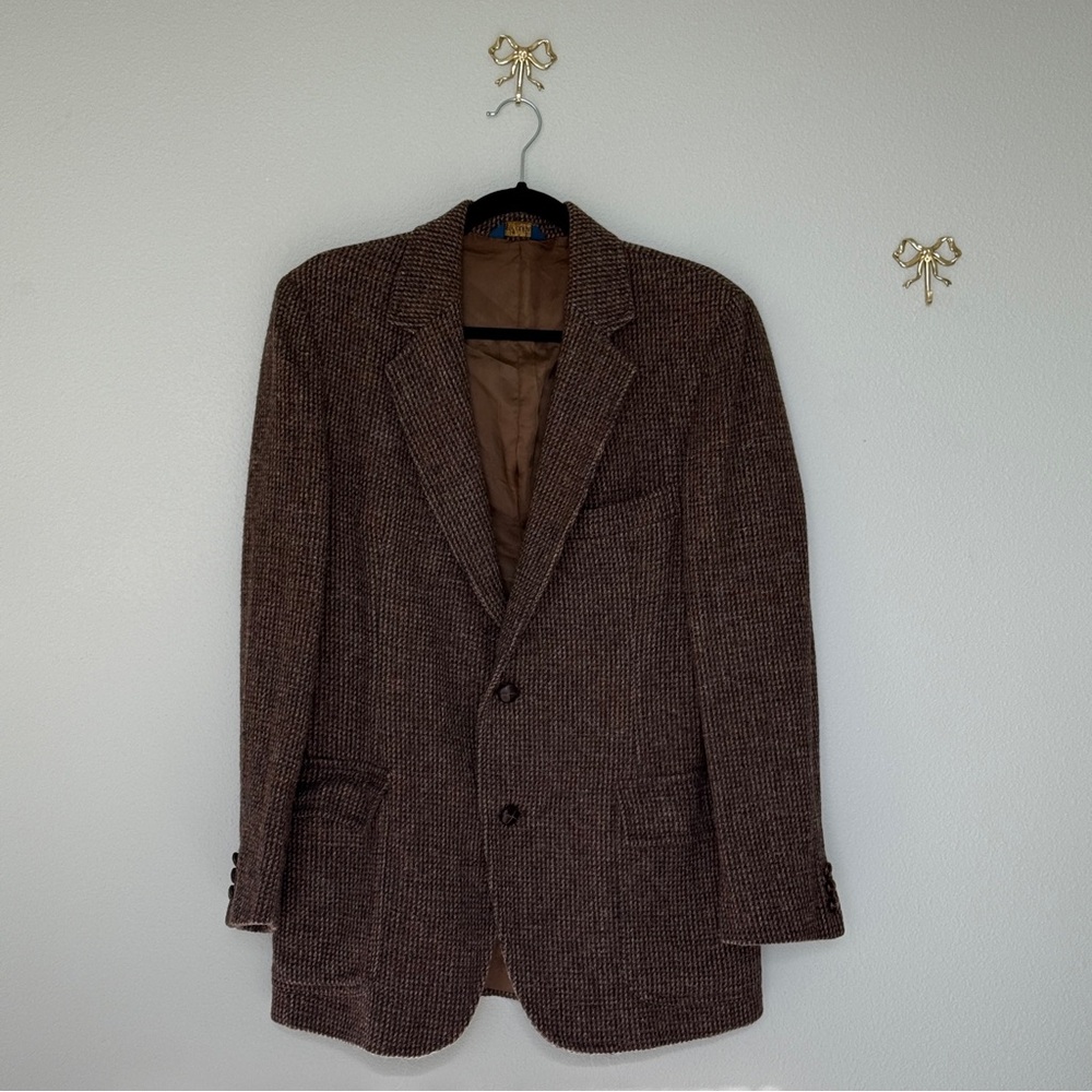 Pendleton Brown Wool Tweed Blazer - image 1
